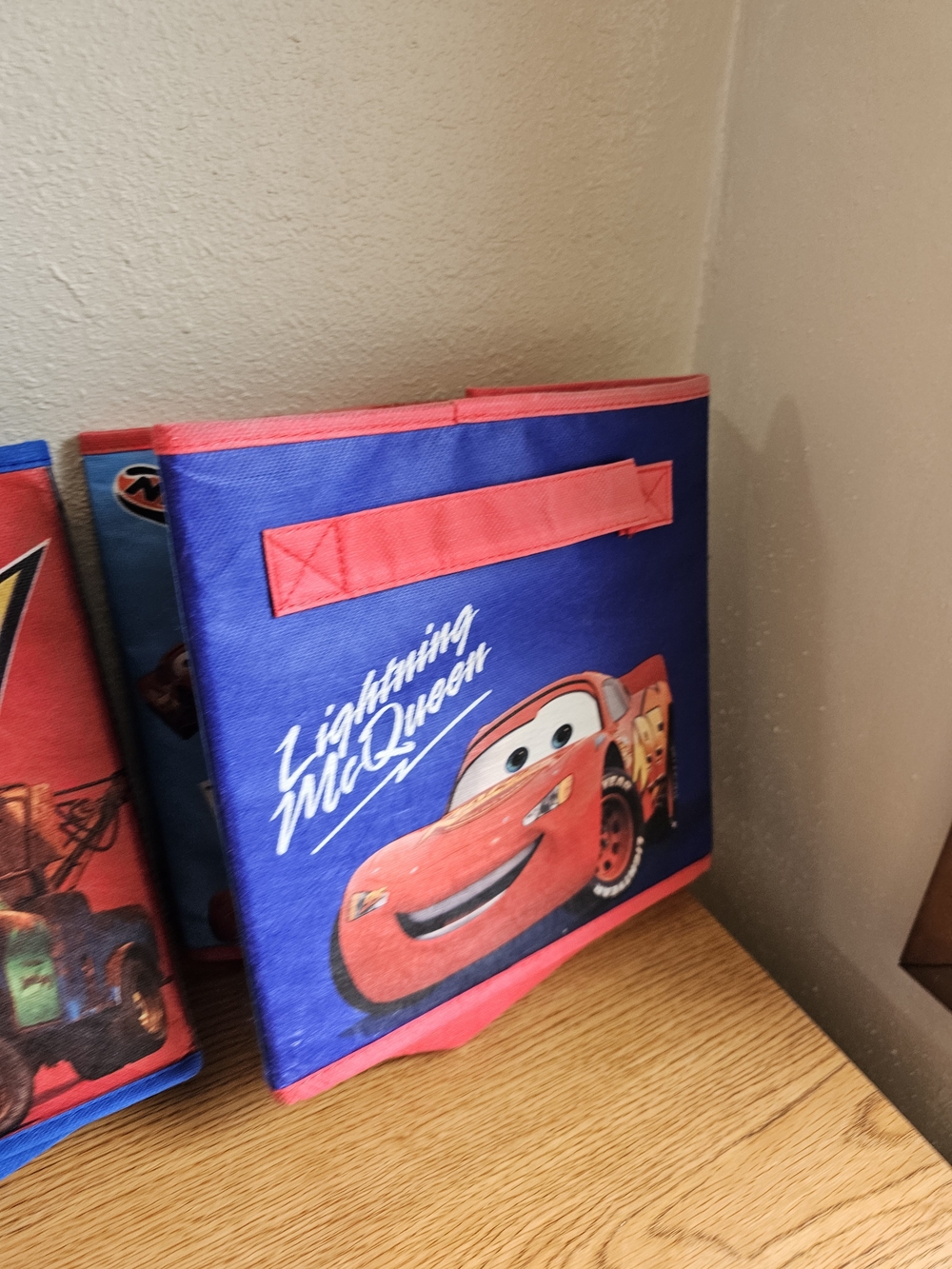 Cars 2 Storage Bins Collapsible Fabric Lightning Mcqueen & Mater 9.5 Inch Disney - Picture 14 of 15